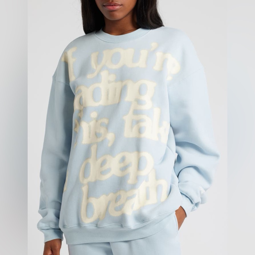 The Mayfair Group Take a deep breath crewneck - Picture 1 of 7